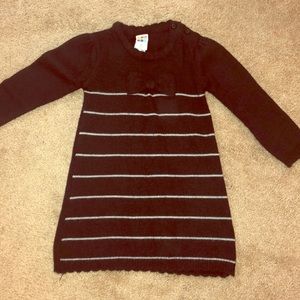 Black and gray striped toddler girls dress size 3T